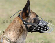 Wire Basket Dog Muzzle for Belgian Malinois-Cage basket muzzles