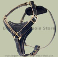 Dog Chest Harness for Belgian Malinois-Leather harness