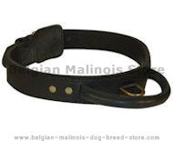 Double Layer Leather Agitation Collar 1 3/4 for Belgian Malinois
