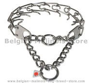 Herm Sprenger Stainless Steel Pinch Collar for Belgian Malinois