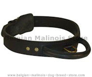 1 3/4 inch LEATHER DEPLOYMENT COLLAR for Belgian Malinois