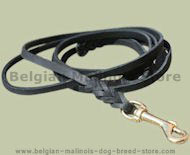 Leather Puppy Leash-3/8 inch leash for Belgian malinois