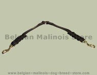 Leather Two Dog Coupler for Belgian Malinois