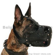 Leather Agitation/Police Dog Muzzle for Malinois or Shepherd M56