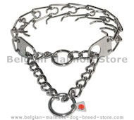 Medium stainless steel collar 17" for-Belgians Malinois