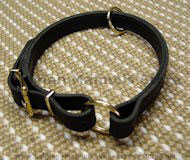 Adjustable Leather Slip Collar w/h solid BRASS Hardware Bel.mali