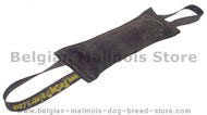 Ultra Leather Dog Tug Toy with 2 handle for Belgian Malinois