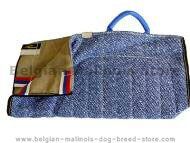 Dog bite sleeve cover made of French linen with handle