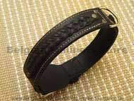 Gorgeous Wide 2 Ply Leather Dog Collar