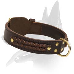 Awesome Malinois Leather Dog Collar