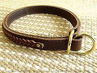 Gorgeous Wide 2 Ply Leather Choke Dog Collar - Fashion Exclusive