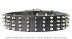 Fashionable Leather Collar With Spikes For Belgian Malinois