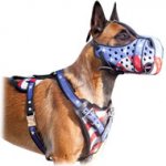 American Flag Leather Harness for Belgian Malinois