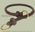 Rolled Leather/Choke Dog Collar 1/4 inch for Belgian Malinois