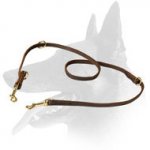 Belgian Malinois Leather Dog Leash for Active Training