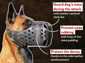 Leather Training Muzzle for Belgian Malinois