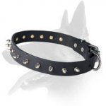 Stylish Leather Colllar With One Row Of Spikes