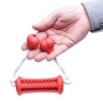 Red Training Dental Dog Toy With Handles_1