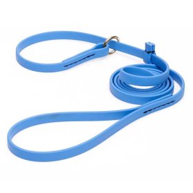 Solid Blue Biothane Belgian Malinois Leash and Collar Combo