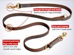Multi Functional Belgian Malinois Leather Leash Perfect For Training