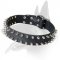 Gorgeous Leather Collar With Two Rows Of Spikes
