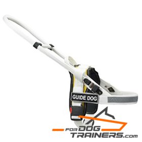 White Nylon Dog Harness with Reflective Tape and Removable Patches