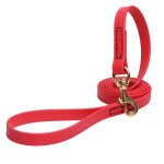 Red Waterproof Belgian Malinois Leash Made of Biothane_1