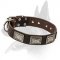 Super Stylish War Leather Dog Collar for Belgian Malinois