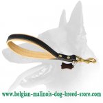 \'Best Control\' Belgian Malinois Leather Leash_1