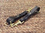 Short Leather Dog Leash (pull tab leash)_1