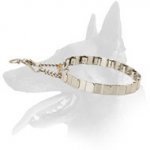 'Perfect Behavior' Belgian Malinois Stainless Steel Dog Pinch Prong Collar