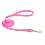 Waterproof Pink Biothane Dog Leash for Walking, Tracking_1