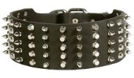 Gorgeous Leather Collar With Spikes And Cones