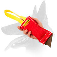 Belgian Malinois French Linen bite tug - 2 1/3 inch x 8 inch (6cm x 20 cm) with handle Belgian Malinois French Linen bite tug - 2 1/3 inch x 8 inch (6cm x 20 cm) with handle