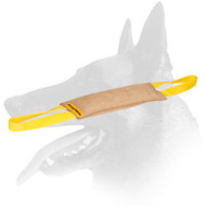 'Quick grip' Belgian Malinois Leather Bite Tug with 2 Handles 'Quick grip' Belgian Malinois Leather Bite Tug with 2 Handles