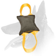 'Firm Bite' Belgian Malinois Leather Tug for Young Dog Training 'Firm Bite' Belgian Malinois Leather Tug for Young Dog Training