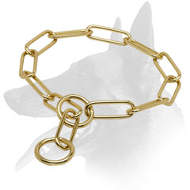 "Chain Trainer" Belgian Malinois Fur Saver Dog Collar Made of Brass "Chain Trainer" Belgian Malinois Fur Saver Dog Collar Made of Brass