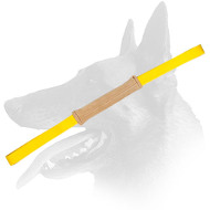 Belgian Malinois Soft Leather Pocket Bite Tug with Two Handles Belgian Malinois Soft Leather Pocket Bite Tug with Two Handles