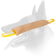 Belgian Malinois Leather Huge Bite Tug with 2 Handles for Dog Training Belgian Malinois Leather Huge Bite Tug with 2 Handles for Dog Training