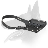 Belgian Malinois Everyday Leather Dog Muzzle Belgian Malinois Everyday Leather Dog Muzzle