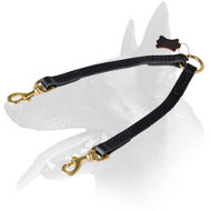 'Doble Power' Belgian Malinois Leather Leash for Two Dogs