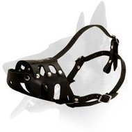 Tight-fitting Leather Muzzle for Belgian Malinois Tight-fitting Leather Muzzle for Belgian Malinois