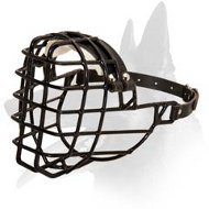 Wire Muzzle with black rubber cover for Belgian Malinois Wire Muzzle with black rubber cover for Belgian Malinois