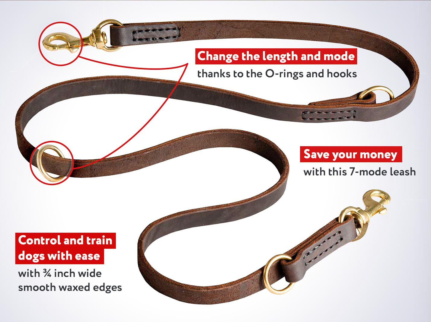 leather training leash