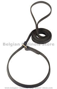 Leather Slip Lead 6 FT on 1/2'' for Belgian Malinois