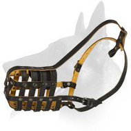 Handcrafted Leather Muzzle for Belgian Malinois Handcrafted Leather Muzzle for Belgian Malinois