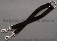 Nylon 2-Way Couplers Leash for 2 Belgian Malinois