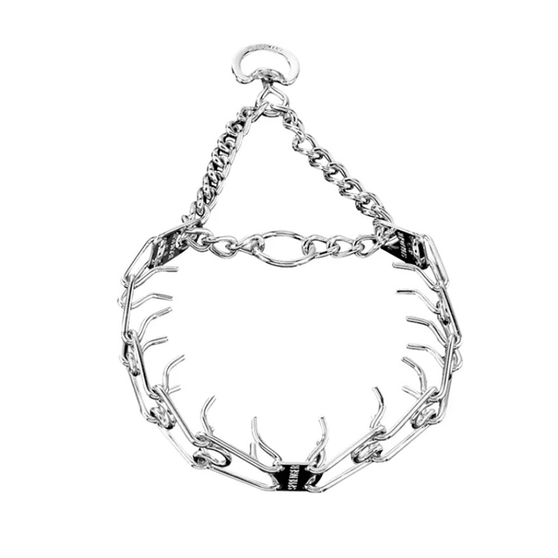 Chrome Plated Prong Collar with Swivel (2.25 mm x 16 inches) Herm