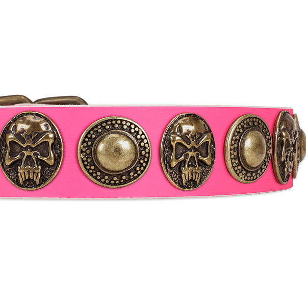 Rust resistant fittings on genuine leather dog collar for your four-legged friend