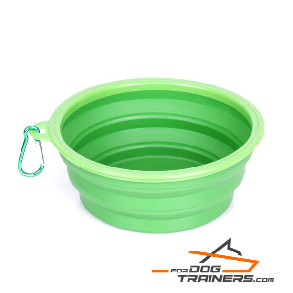 Green three sized bowl for dog